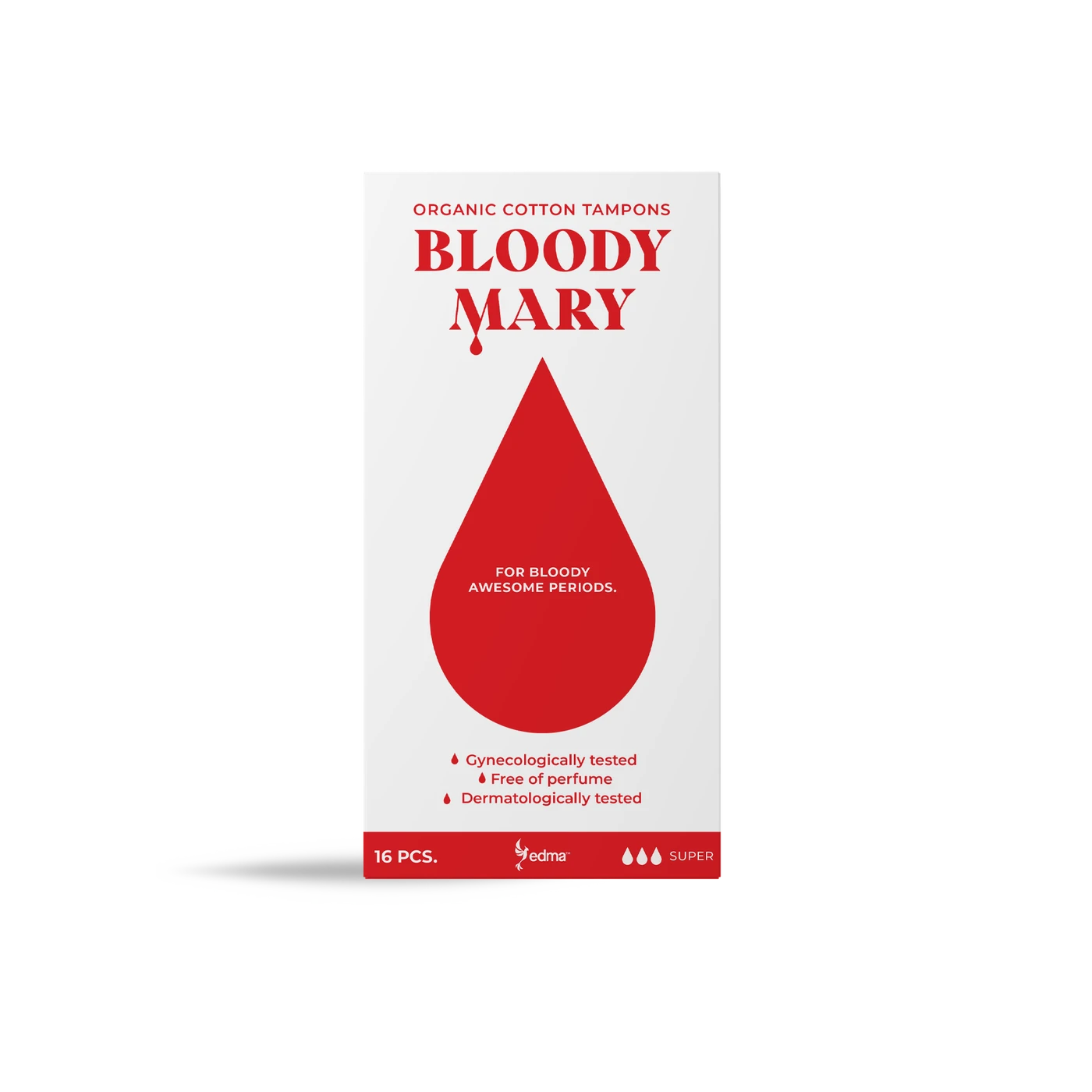 Bloody Mary Super organic cotton tampon box