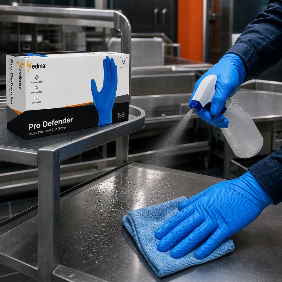 Pro Defender in use — cleaning & sanitation