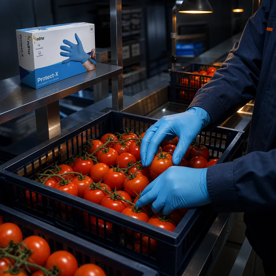 Protect-X in use — fresh produce handling