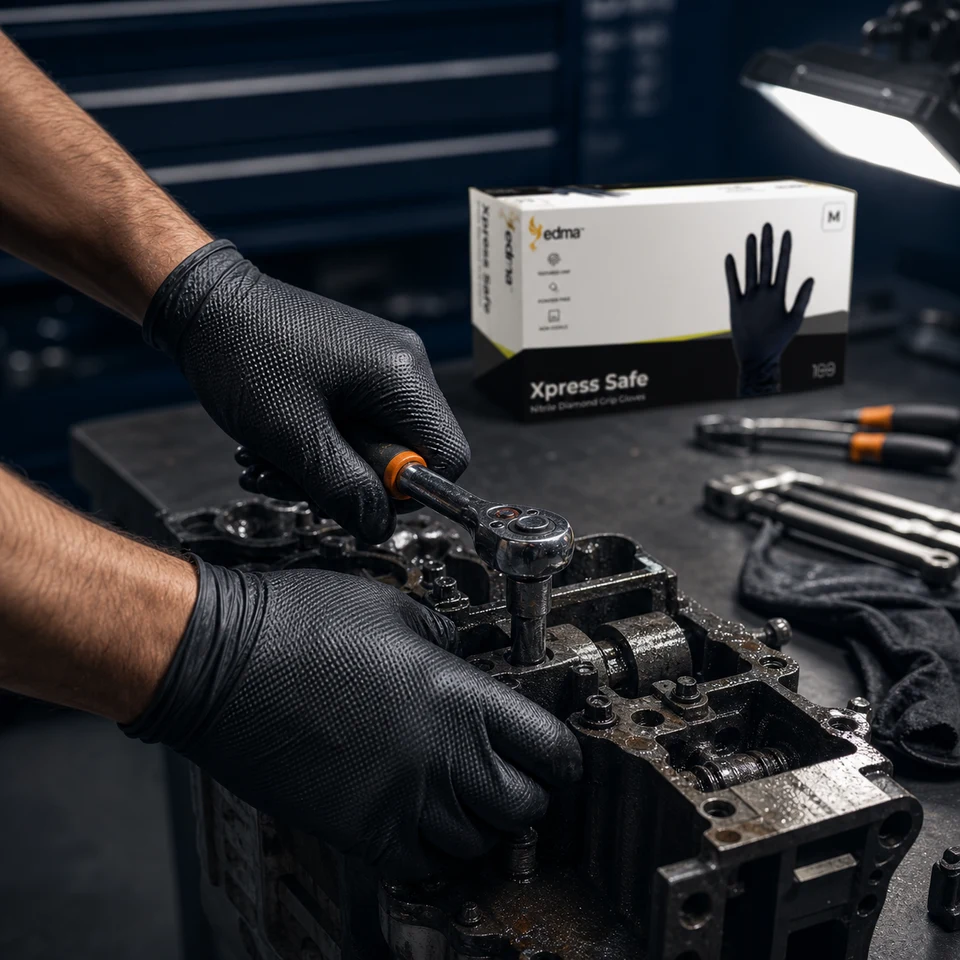Xpress Safe in use — automotive repair